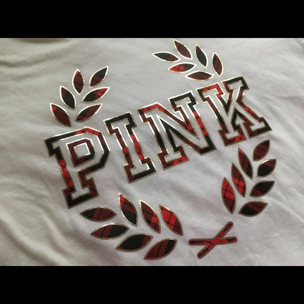 Victoria's Secret/PINK Iconic Red Plaid Tee Christmas - S/M - NWT